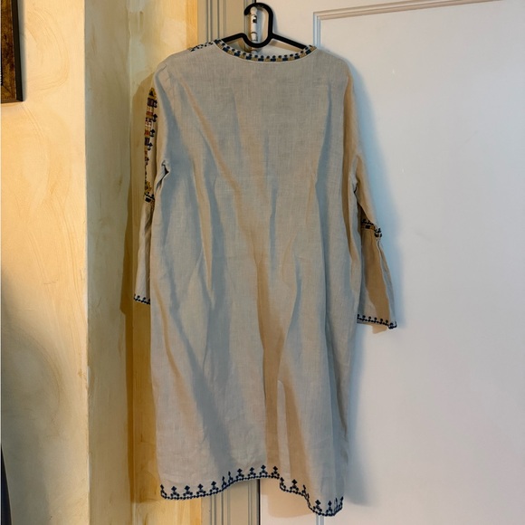 Johnny Was Linen Embroidered Dress. EUC - Picture 7 of 8